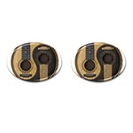 Old And Worn Acoustic Guitars Yin Yang Cufflinks (Oval) Front(Pair)