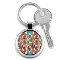 Colorful Geometric Abstract Key Chains (round)  by linceazul