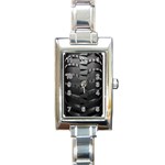 Tire Rectangle Italian Charm Watch Front