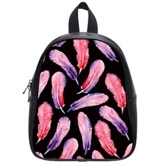 Watercolor Pattern With Feathers School Bags (small)  by BangZart