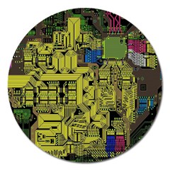 Technology Circuit Board Magnet 5  (round) by BangZart