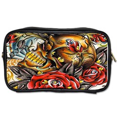 Flower Art Traditional Toiletries Bags 2-side by BangZart