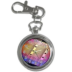 Optics Electronics Machine Technology Circuit Electronic Computer Technics Detail Psychedelic Abstra Key Chain Watches by BangZart