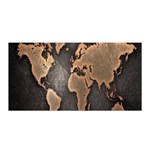 Grunge Map Of Earth Satin Wrap Front