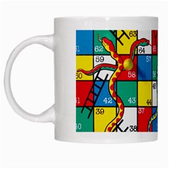 Snakes And Ladders White Mugs by BangZart