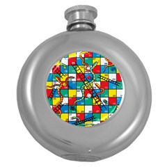 Snakes And Ladders Round Hip Flask (5 Oz) by BangZart