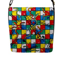 Snakes And Ladders Flap Messenger Bag (l)  by BangZart