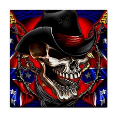 Confederate Flag Usa America United States Csa Civil War Rebel Dixie Military Poster Skull Face Towel by BangZart