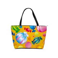 Sweets And Sugar Candies Vector  Shoulder Handbags by BangZart