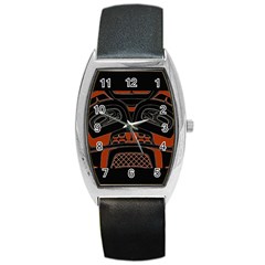 Traditional Northwest Coast Native Art Barrel Style Metal Watch by BangZart