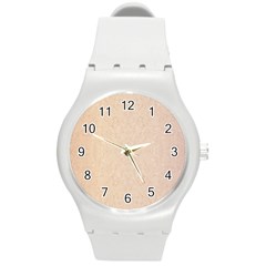 Pastel Colors Glitter Pattern Round Plastic Sport Watch (m) by paulaoliveiradesign