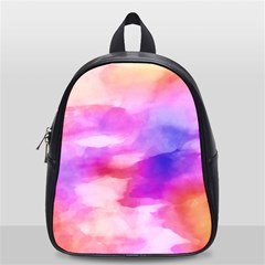 Colorful Abstract Pink And Purple Pattern School Bags (small)  by paulaoliveiradesign