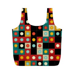 Colors On Black Full Print Recycle Bags (m)  by linceazul