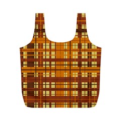 Plaid Pattern Full Print Recycle Bags (m)  by linceazul