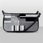 Black And White Endless Window Shoulder Clutch Bags Front