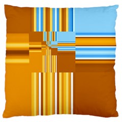 Endless Window Blue Gold Large Flano Cushion Case (one Side)