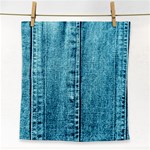 Denim Jeans Fabric Texture Face Towel Front