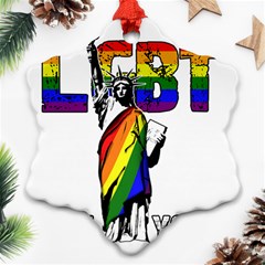 Lgbt New York Ornament (snowflake) by Valentinaart