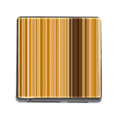 Brown Verticals Lines Stripes Colorful Memory Card Reader (square) by Mariart