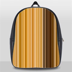 Brown Verticals Lines Stripes Colorful School Bag (xl) by Mariart