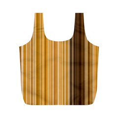 Brown Verticals Lines Stripes Colorful Full Print Recycle Bags (m)  by Mariart