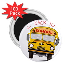 Back To School - School Bus 2 25  Magnets (100 Pack)  by Valentinaart