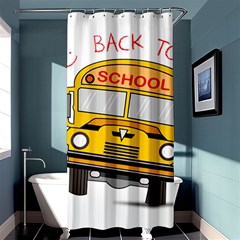 Back To School - School Bus Shower Curtain 36  X 72  (stall)  by Valentinaart