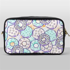 Donuts Pattern Toiletries Bags by ValentinaDesign