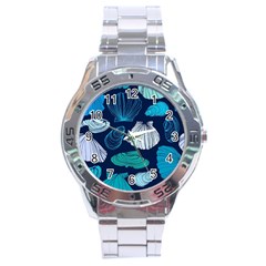 Mega Menu Seashells Stainless Steel Analogue Watch by Mariart