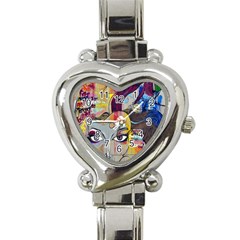 Graffiti Mural Street Art Painting Heart Italian Charm Watch by BangZart