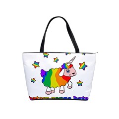 Unicorn Sheep Shoulder Handbags by Valentinaart