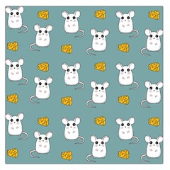 Cute Mouse Pattern Large Satin Scarf (square) by Valentinaart