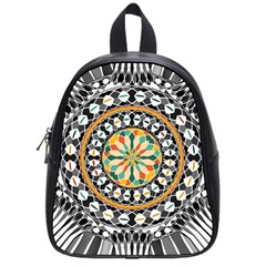 High Contrast Mandala School Bag (small) by linceazul