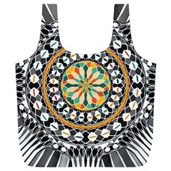 High Contrast Mandala Full Print Recycle Bags (l)  by linceazul