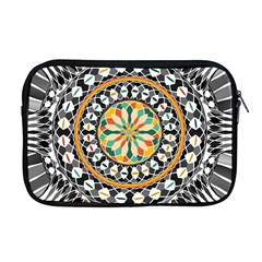 High Contrast Mandala Apple Macbook Pro 17  Zipper Case by linceazul