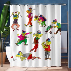 Golfers Athletes Shower Curtain 60  X 72  (medium)  by Nexatart