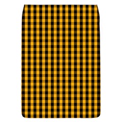 Pale Pumpkin Orange And Black Halloween Gingham Check Flap Covers (l) 