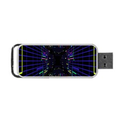 Seamless 3d Animation Digital Futuristic Tunnel Path Color Changing Geometric Electrical Line Zoomin Portable Usb Flash (one Side) by Mariart