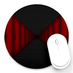 Black Red Door Round Mousepads by Mariart