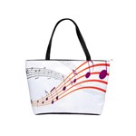 Musical Net Purpel Orange Note Shoulder Handbags Front