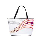 Musical Net Purpel Orange Note Shoulder Handbags Back