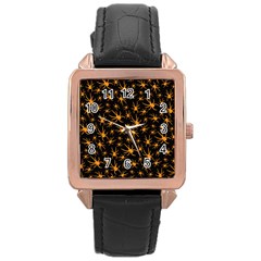 Halloween Spiders Rose Gold Leather Watch  by iCreate