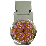 Halloween Colorful Jackolanterns  Money Clip Watches Front