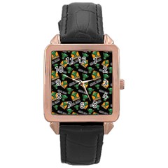 Halloween Ghoul Zone Icreate Rose Gold Leather Watch  by iCreate