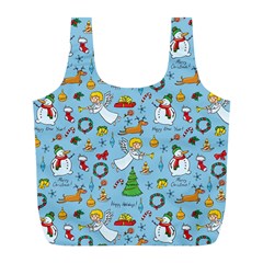 Christmas Pattern Full Print Recycle Bags (l)  by Valentinaart