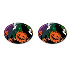 Happy Halloween Cufflinks (oval) by Mariart