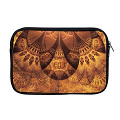 Beautiful Gold And Brown Honeycomb Fractal Beehive Apple Macbook Pro 17  Zipper Case by jayaprime