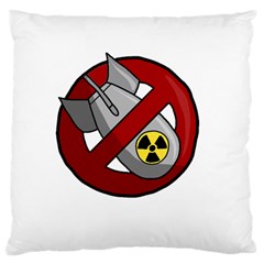 No Nuclear Weapons Large Cushion Case (two Sides) by Valentinaart