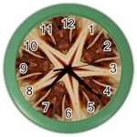 Spaghetti Italian Pasta Kaleidoscope Funny Food Star Design Color Wall Clocks Front