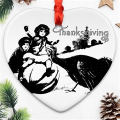 Vintage Thanksgiving Ornament (heart) by Valentinaart